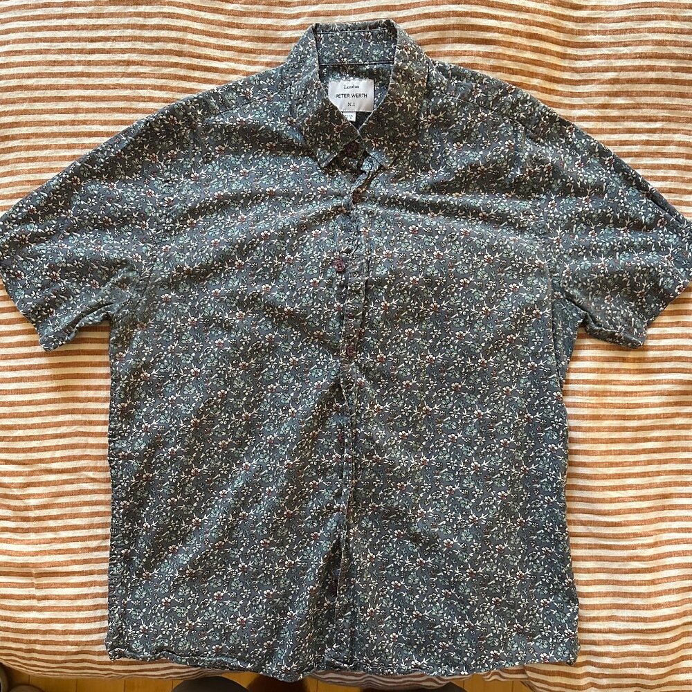 Mens Small (US size) Peter Worth Short Sleeve Floral Shirt